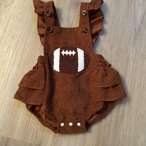 Cozy Brown Football Kids Diaper Cover